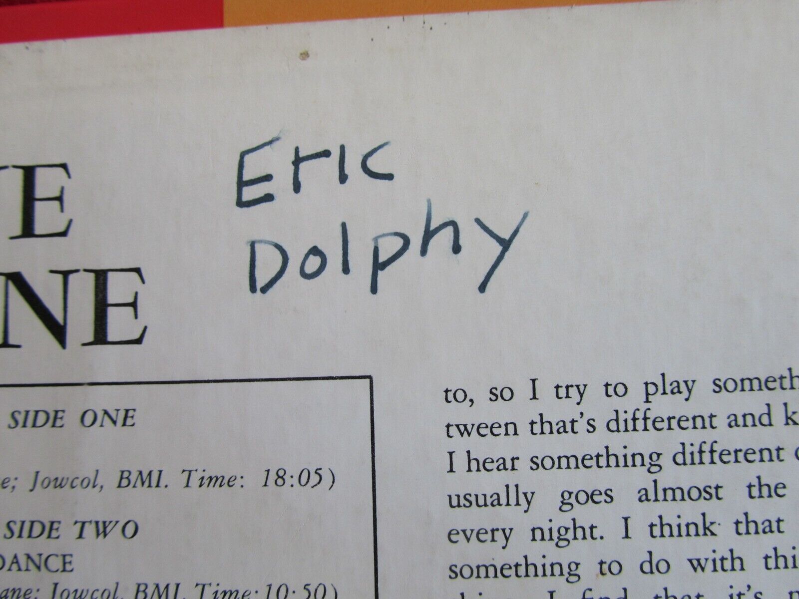 Pic 2 John Coltrane/Eric Dolphy LP Olé original 1961 Atlantic 1373 mono VG++