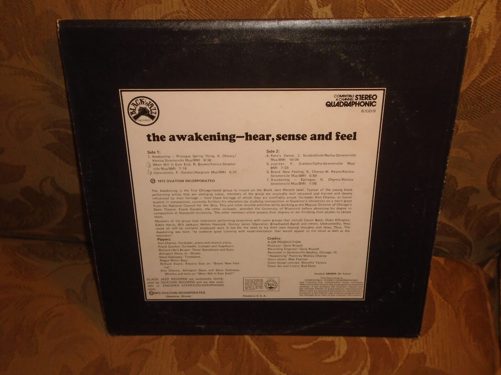 Pic 3 The Awakening Hear, Sense and Feel Black Jazz BJQD/9 ORG pres rare 1972 EX/NM