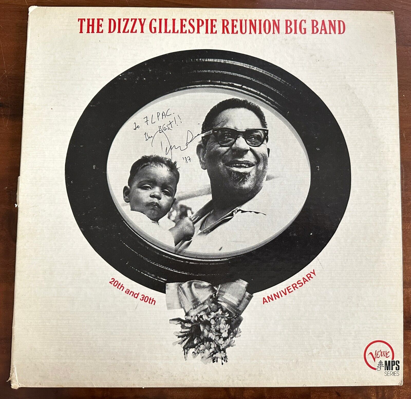 Signed autographed DIZZY GILLESPIE reunion big band vinyl jazz legend