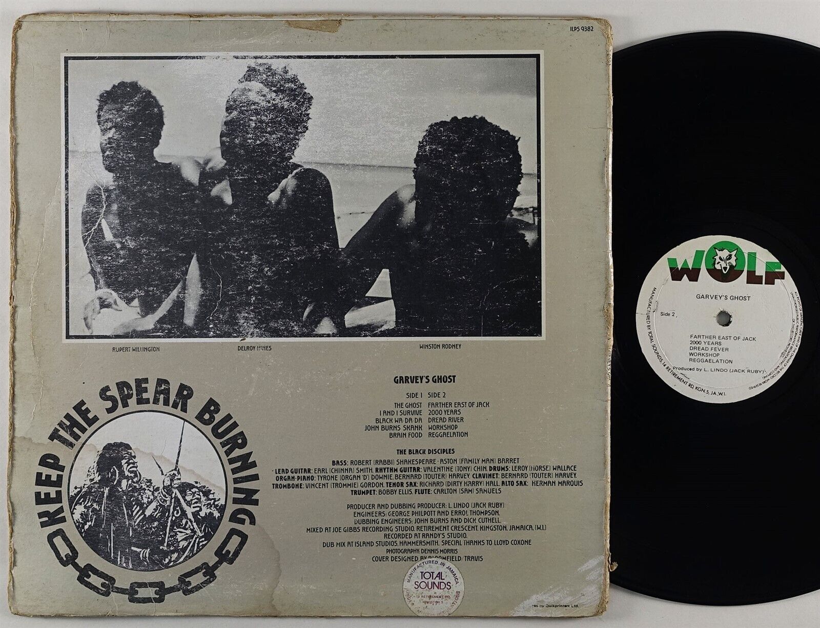Pic 1 Burning Spear "Garvey's Ghost" Reggae LP Wolf