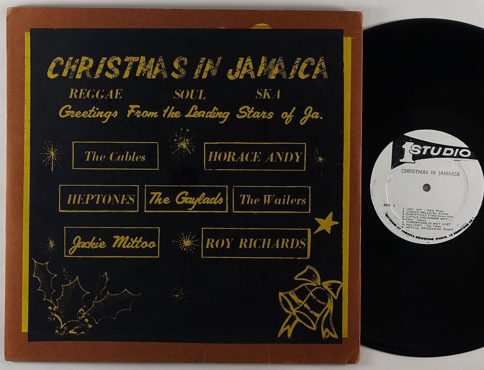 V/A "Christmas In Jamaica" Reggae LP Studio One Silkscreened Cover