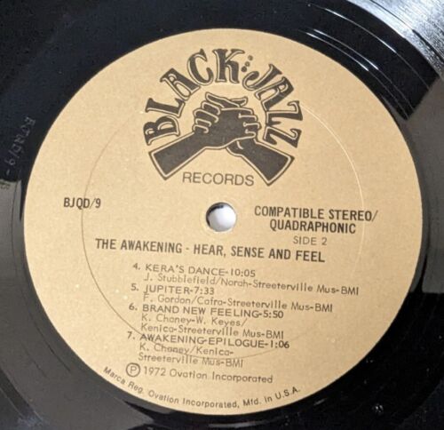 Pic 2 The Awakening Hear, Sense and Feel Black Jazz BJQD/9 ORG pres quad 1972 NM/VG
