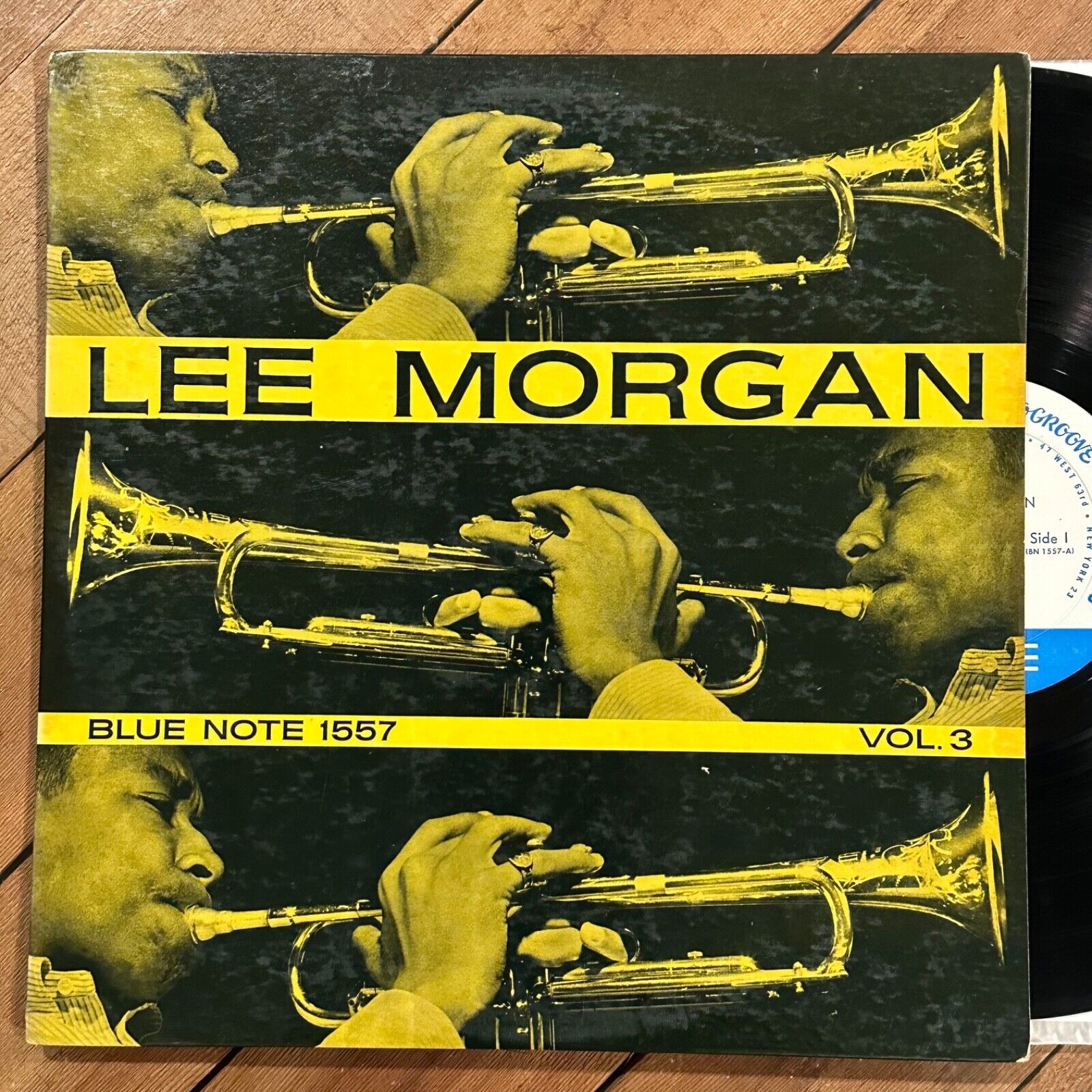 Lee Morgan Vol 3 PLAYS GREAT  1st Flat NY23 Blue Note lp 1557 Benny Golson