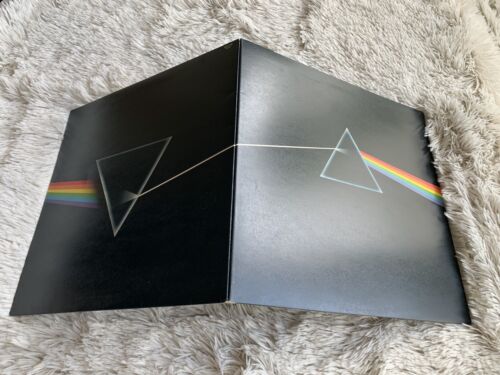 Pic 4 Pink Floyd Dark Side of the Moon UK 1St Press SOLID BLUE TRIANGLE A2B2 *EX+ *TOP