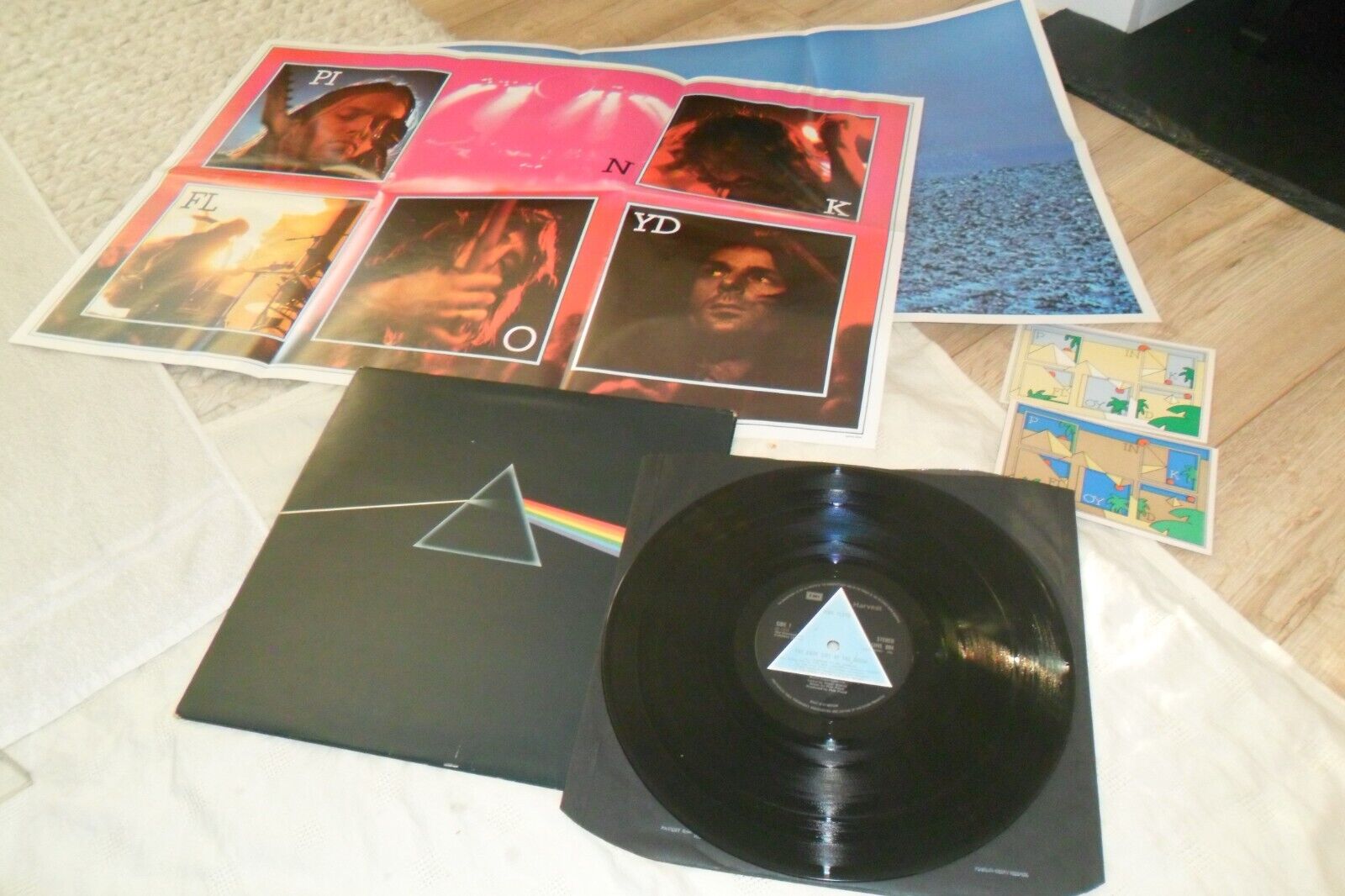 Pic 2 PINK FLOYD - DARK SIDE OF THE MOON 1973 SOLID BLUE A2/B2 COMPLETE VG++ ROCK PROG