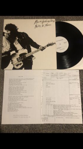 Pic 1 RARE Bruce Springsteen "Born To Run" Advanced Promo Copy Script Cover 1975 VG+