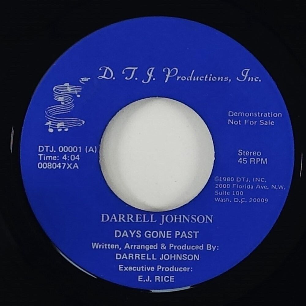 Darrell Johnson "Days Gone Past"  Modern Soul 45 D.T.J. Promo HEAR