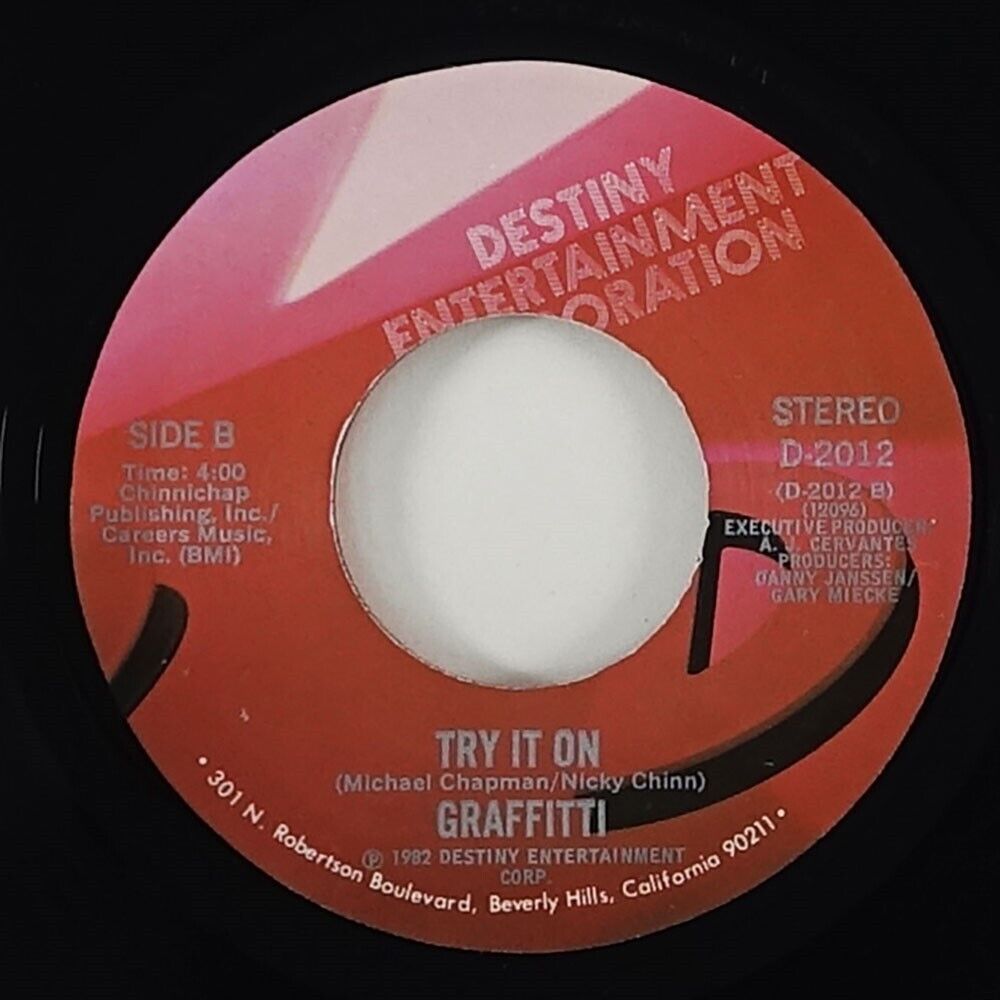 Pic 1 Graffitti "Get It Up For Love" Rare Modern Soul 45 Destiny Ned Doheny Cover HEAR