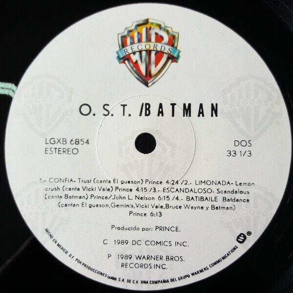 Pic 3 Prince – Batman™ (Original Motion Picture Soundtrack)  12" Promo LP