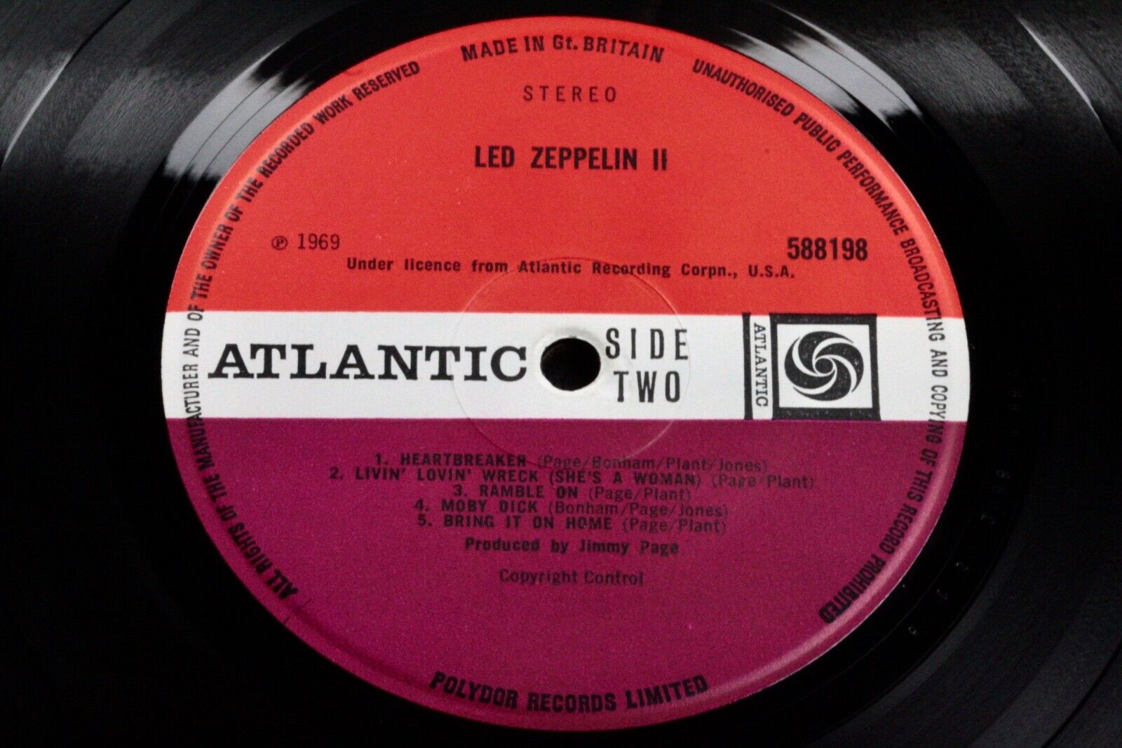 Led Zeppelin II 2 * Superb EX+ Condition * WRECK MISPRINT * UK 1st PRESS *