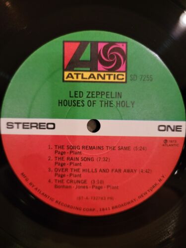 Pic 2 Led Zeppelin "Houses Of The Holy," 1973 SD 7255 RL STERLING 1st Press, Near Mint