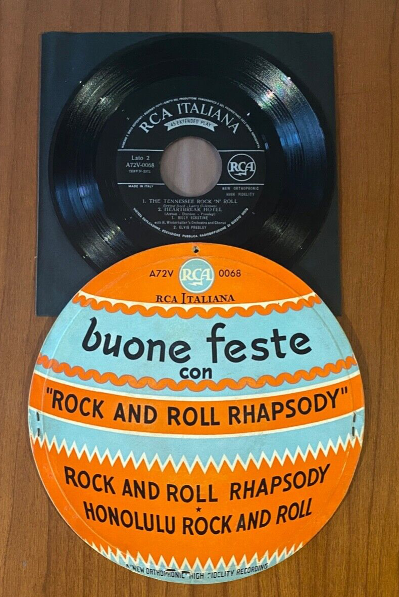 Pic 3 EP ELVIS PRESLEY "BUONE FESTE CON ROCK AND ROLL RHAPSODY" RCA ITALIANA A72V 0068