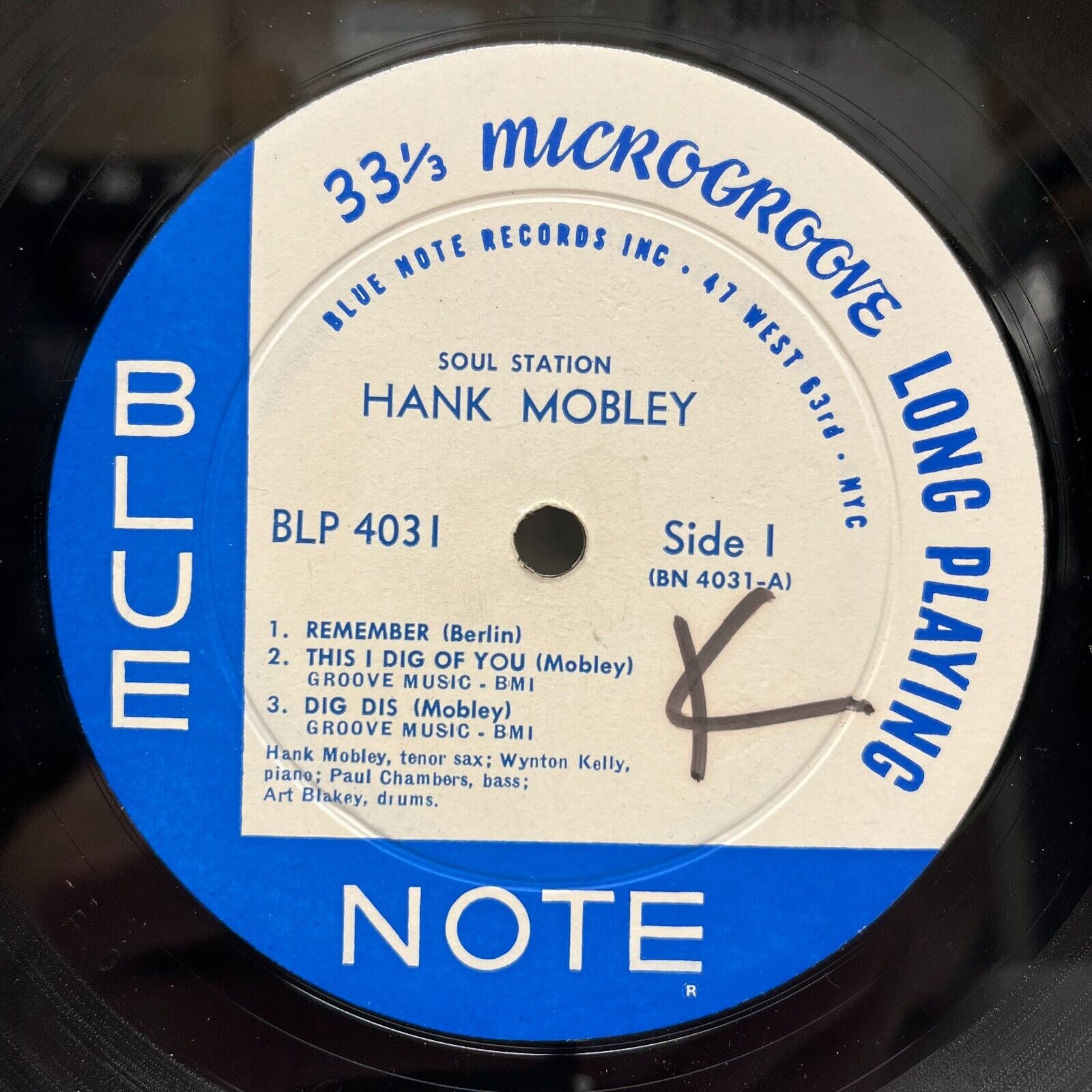 Pic 2 Hank Mobley on Blue Note 4031