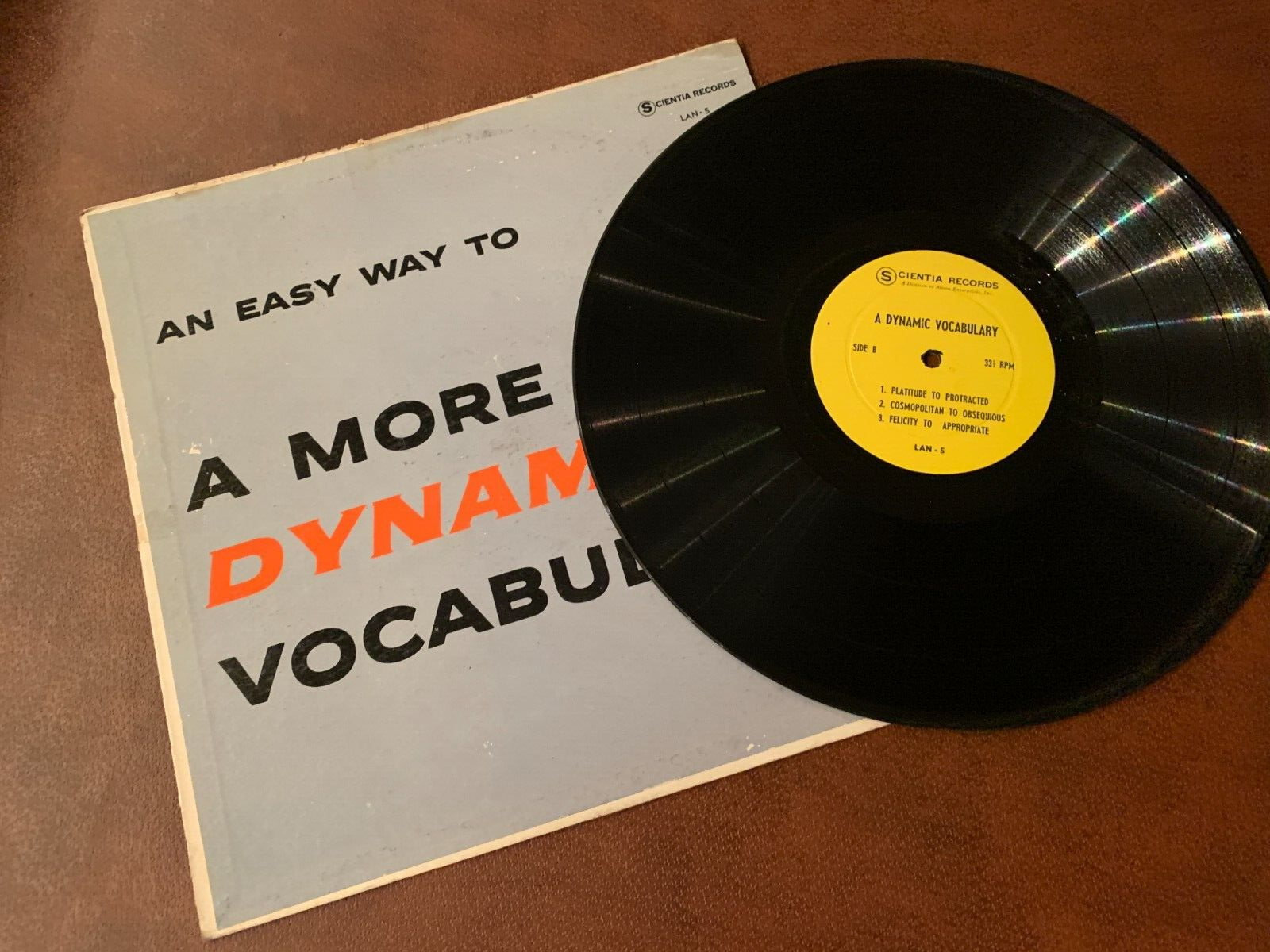Pic 2 An Easy Way To A More Dynamic Vocabulary Jan Kindle1964 LAN-5 Vinyl 12'' Vintage