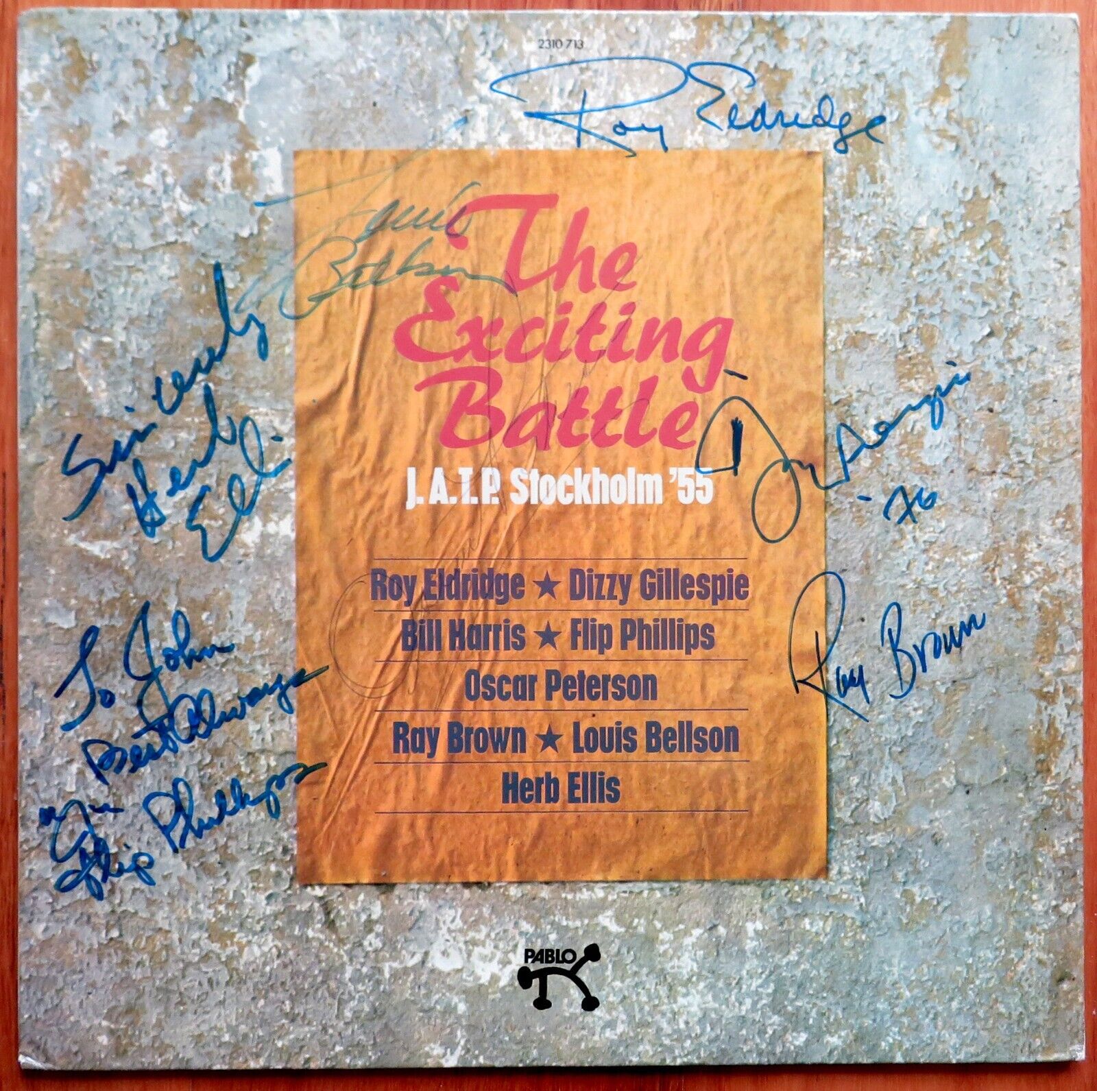 Pic 1 Dizzy Gillespie Roy Eldridge Oscar Peterson Bellson others signed autographed LP