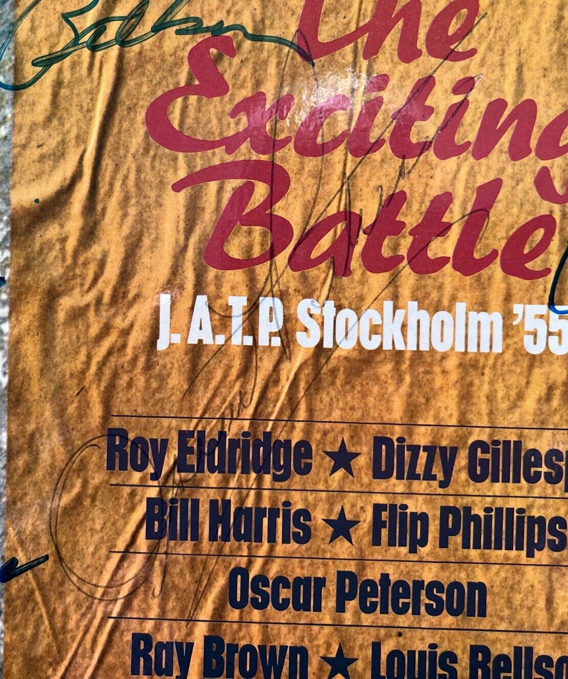 Pic 3 Dizzy Gillespie Roy Eldridge Oscar Peterson Bellson others signed autographed LP