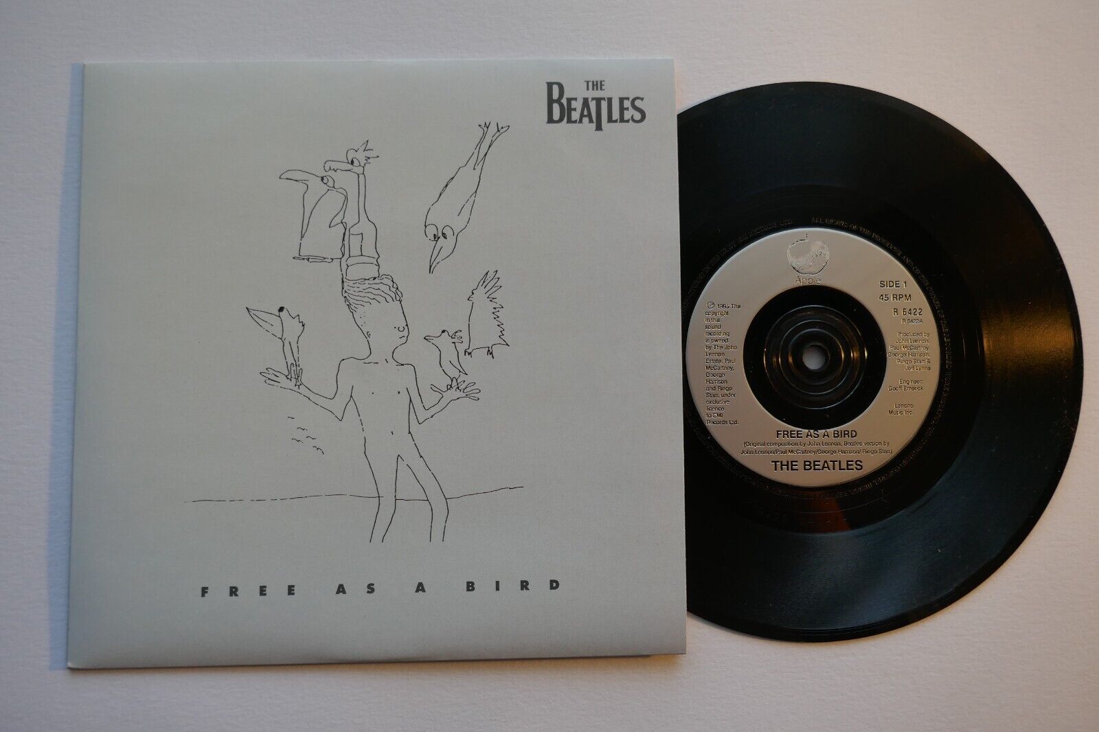 Pic 1 THE BEATLES 7 INCH 45 P/S's ' FREE AS A BIRD & REAL LOVE ' NR MINT