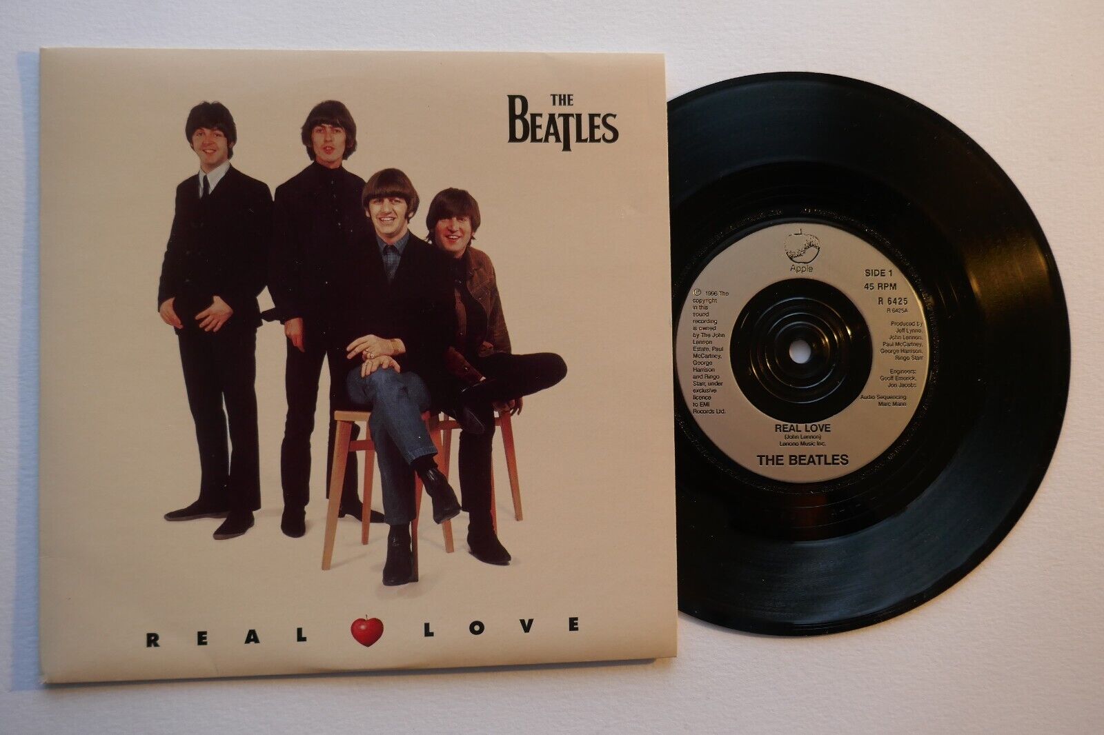Pic 2 THE BEATLES 7 INCH 45 P/S's ' FREE AS A BIRD & REAL LOVE ' NR MINT