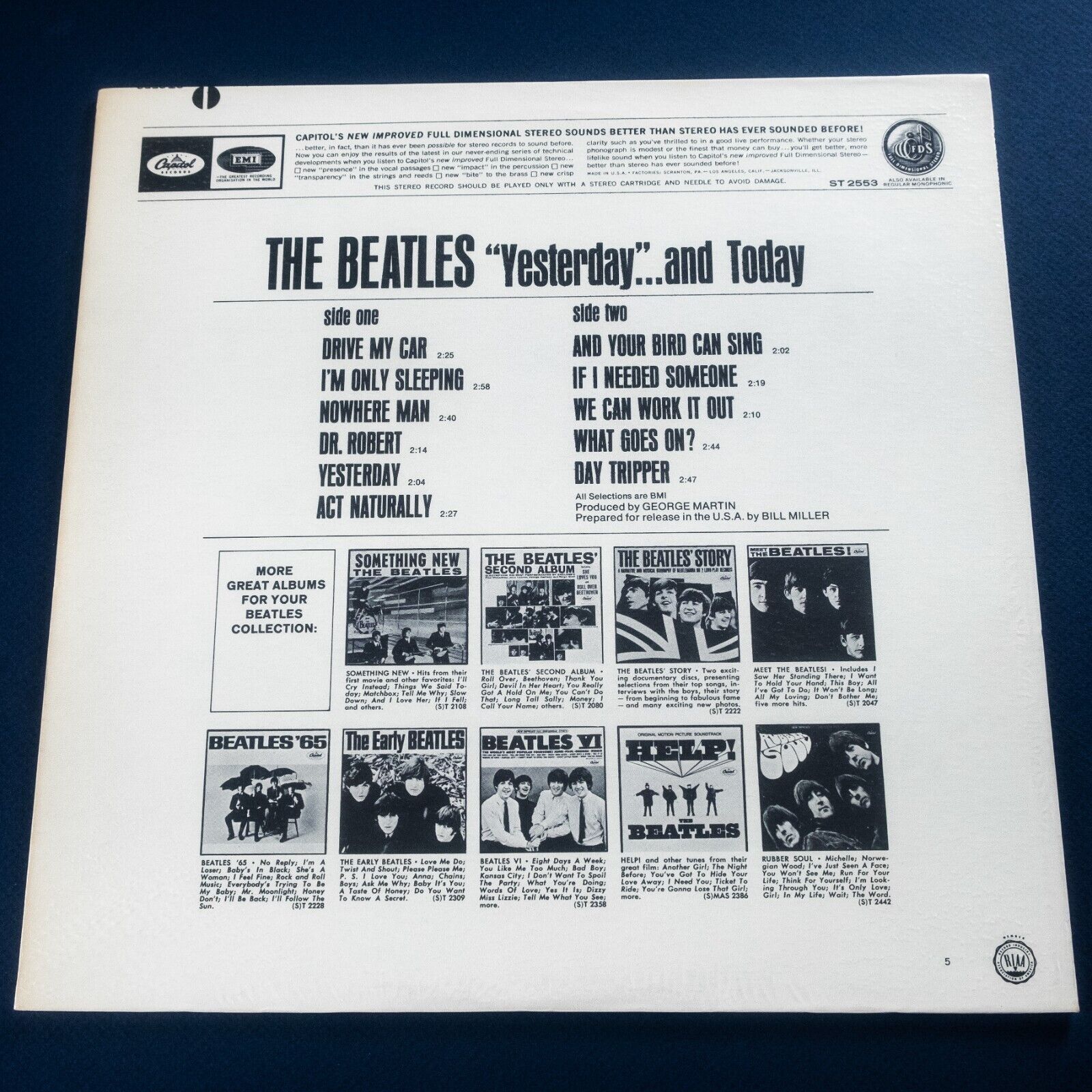 Pic 4 The Beatles Yesterday...and Today US Orig’66 Capitol Stereo Sealed LIFE Sticker