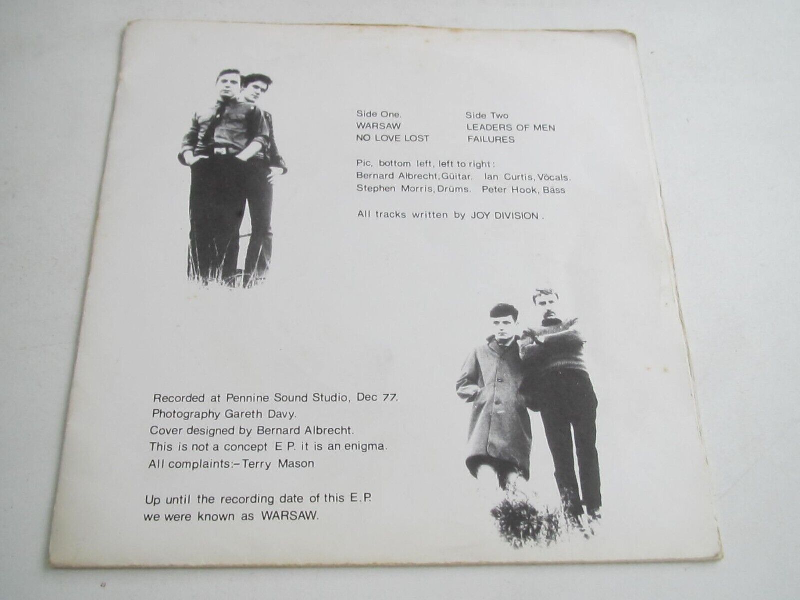 Pic 4 Joy Division AN IDEAL FOR LIVING 1978 UK 7" ORIGINAL RARE Serrated  PLAYS EX+