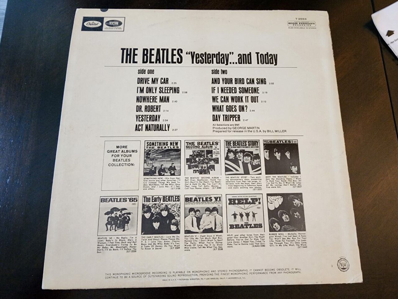 Pic 2 Beatles - Yesterday & Today 3rd State 1st Press original Butcher Cover Peeled NM