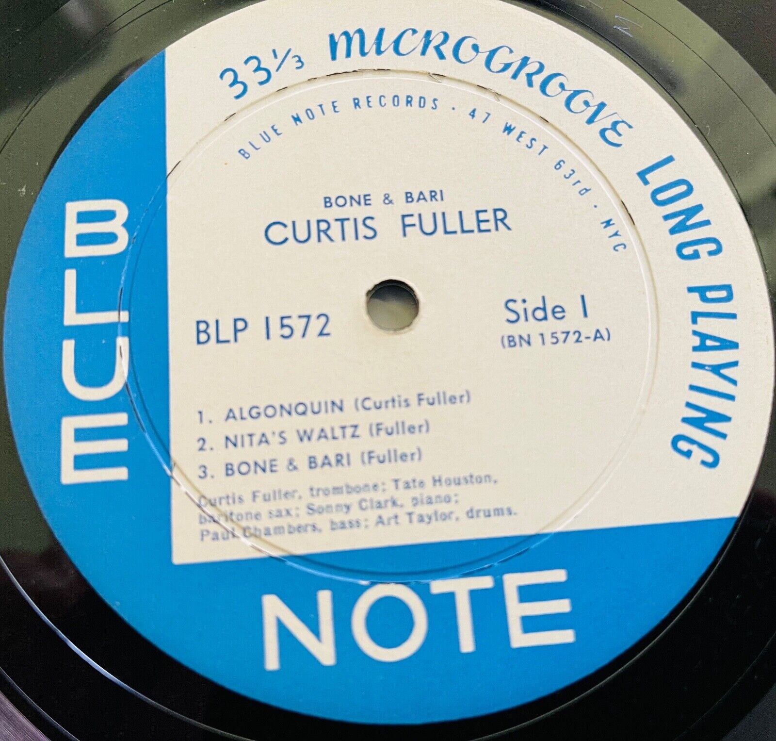 Pic 3 CURTIS FULLER - BONE & BARI - BLUE NOTE -FIRST MONO EDITION -LOOKS NEAR UNPLAYED