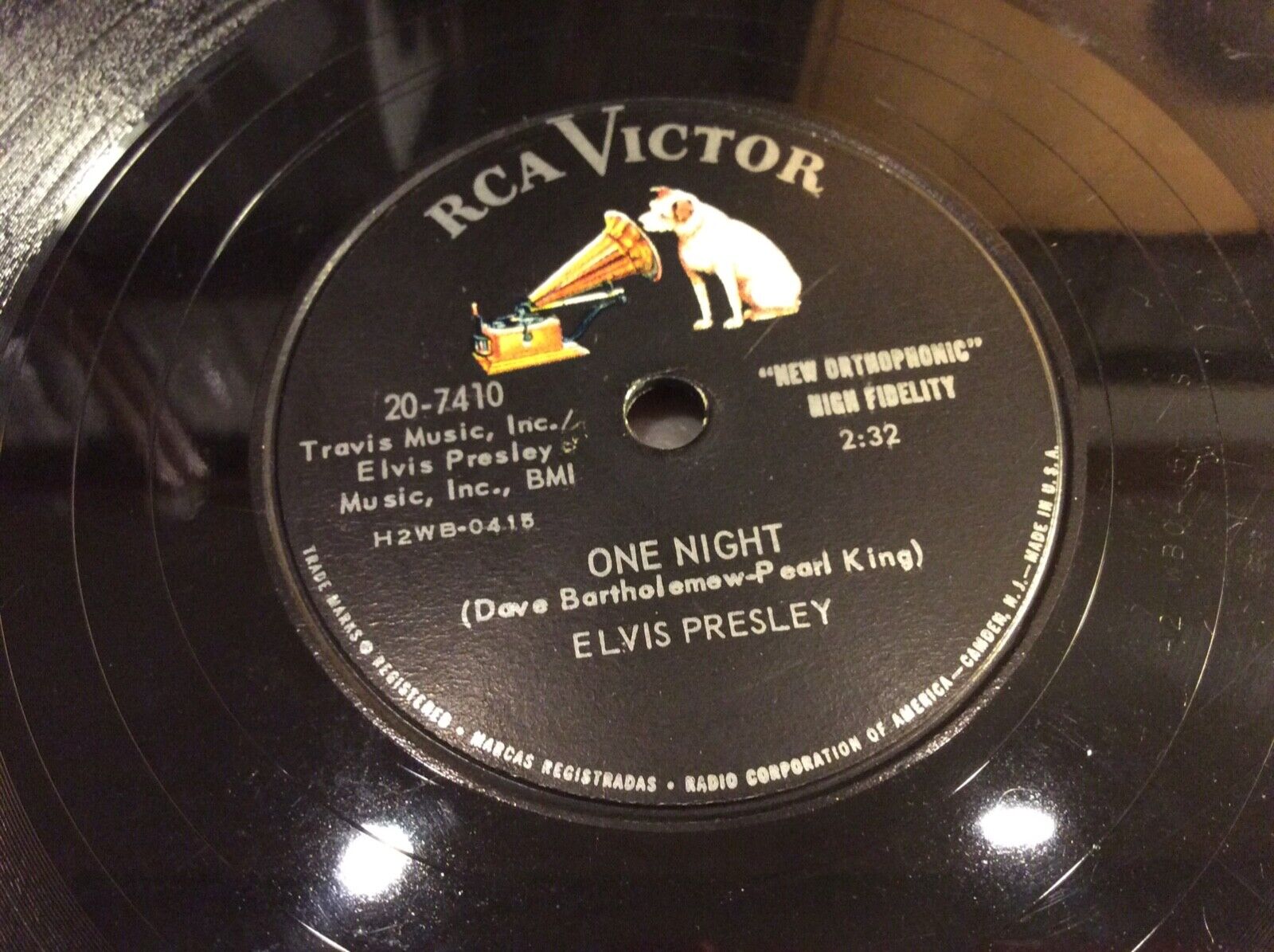 ELVIS PRESLEY-RCA 20-7410-ONE NIGHT/I GOT STUNG-ROCKABILLY ROCK 'N' ROLL 78