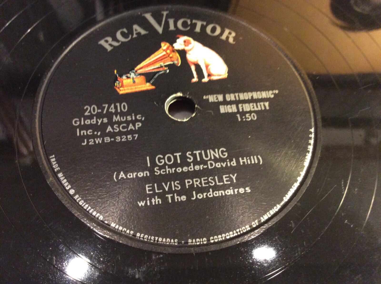 Pic 2 ELVIS PRESLEY-RCA 20-7410-ONE NIGHT/I GOT STUNG-ROCKABILLY ROCK 'N' ROLL 78