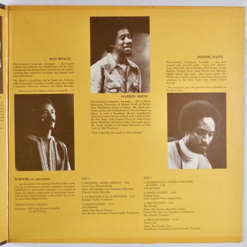 Pic 4 M’BOOM: Re: Percussion US Strata East OG ’73 Free Jazz Vinyl LP Roy Brooks HEAR