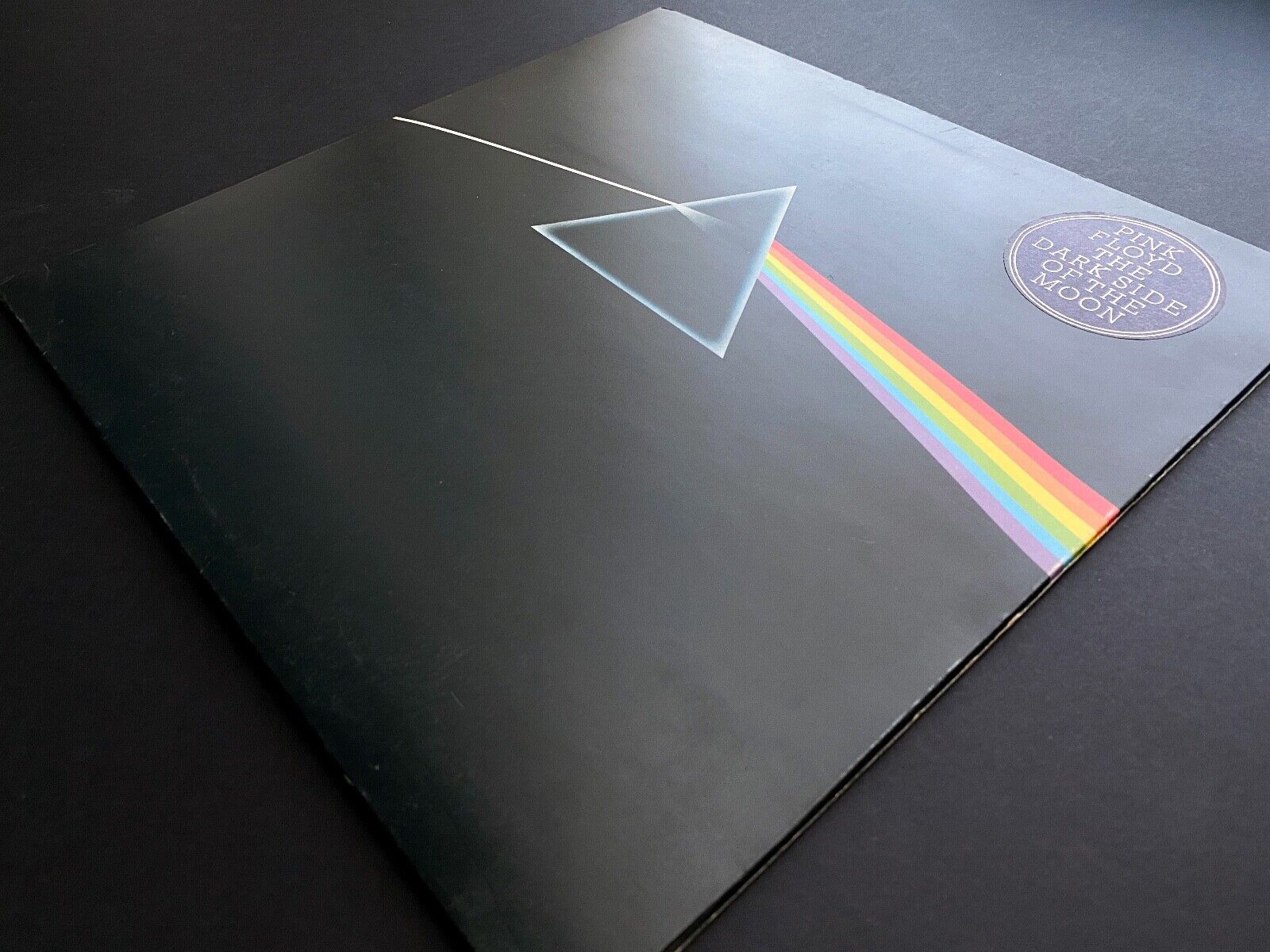 Pic 1 PINK FLOYD Dark Side Of Moon 1ST UK PRESS Solid Blue Triangle A2/B2 Complete EX