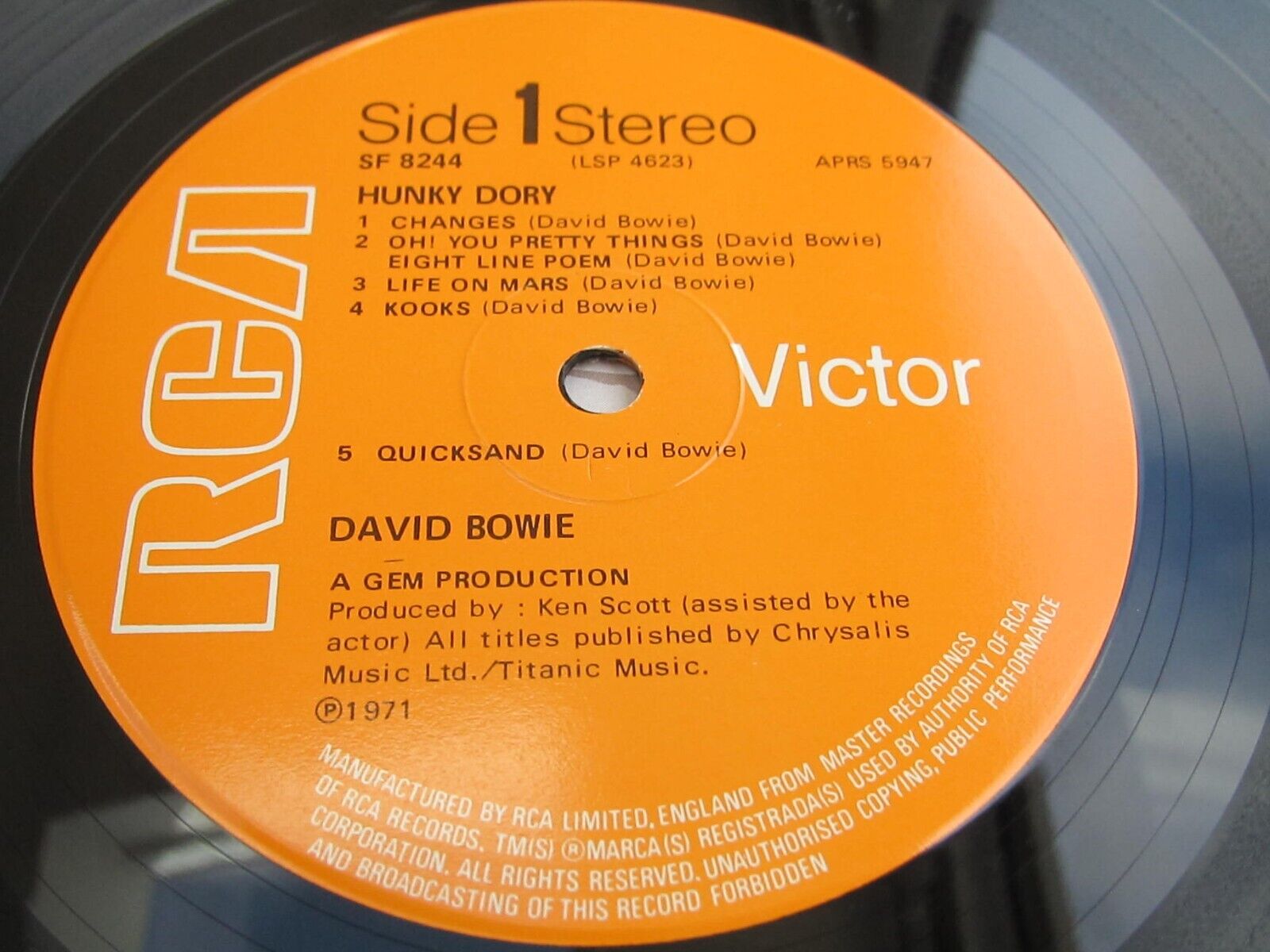 David Bowie HUNKY DORY 1971 UK LP 1st press -3T / 3T 100% MINT AUDIO & SLEEVE