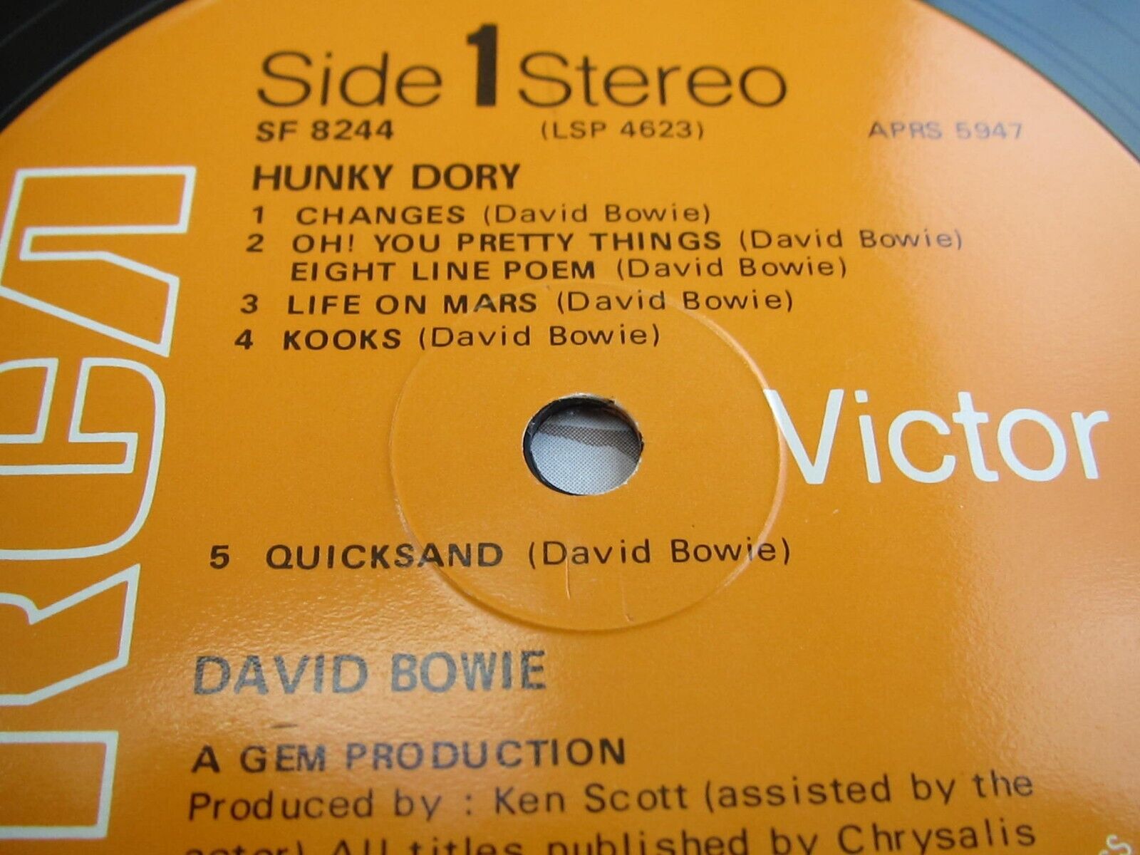 Pic 3 David Bowie HUNKY DORY 1971 UK LP 1st press -3T / 3T 100% MINT AUDIO & SLEEVE