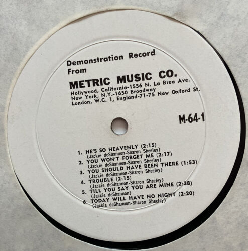 Jackie DeShannon VERY RARE 4 LP METRIC MUSIC Set