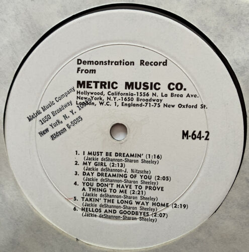 Pic 1 Jackie DeShannon VERY RARE 4 LP METRIC MUSIC Set