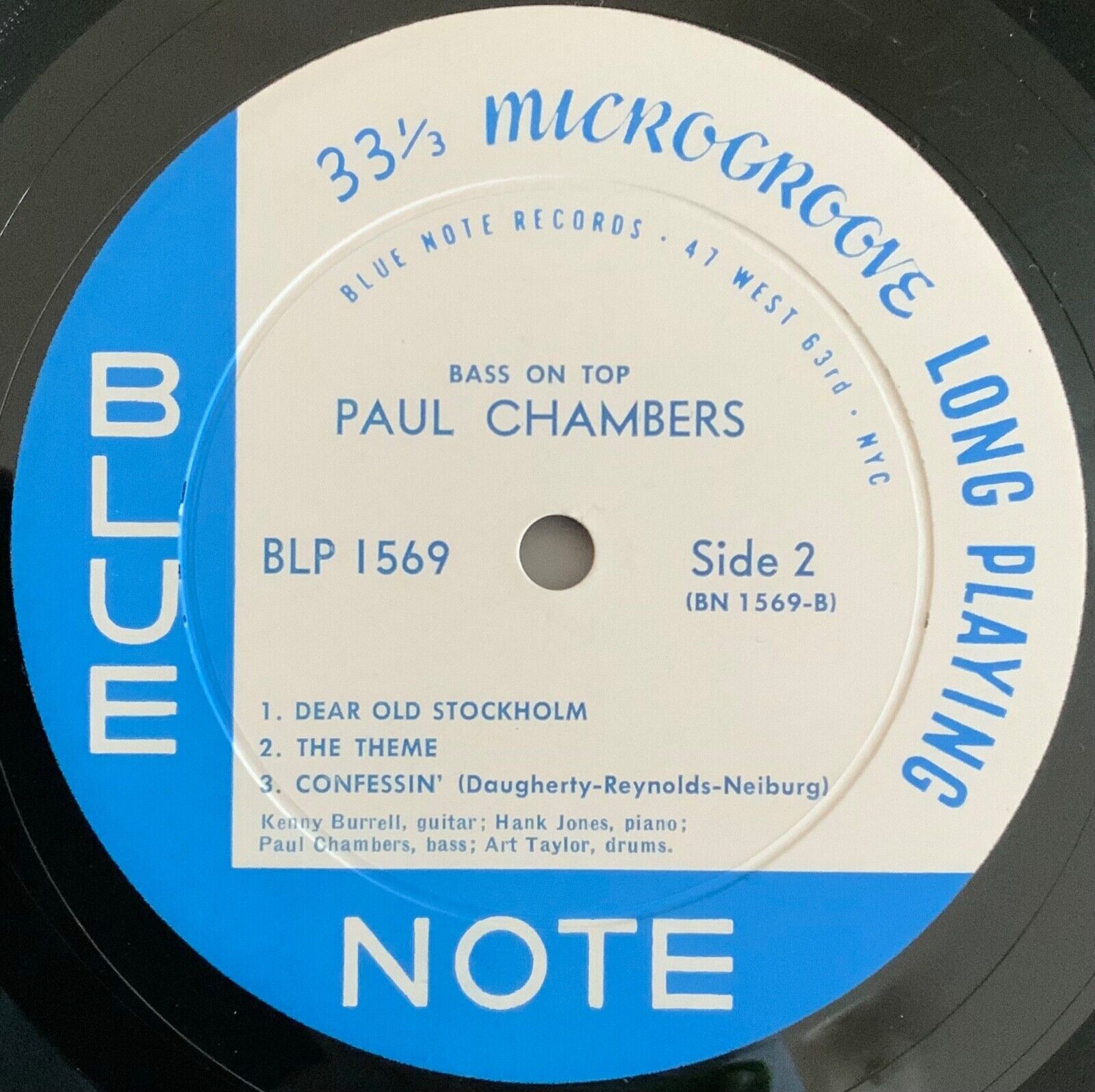Pic 4 Paul Chambers Quartet, Bass On Top, First press(heavyweight, RVG stamp and P)NM