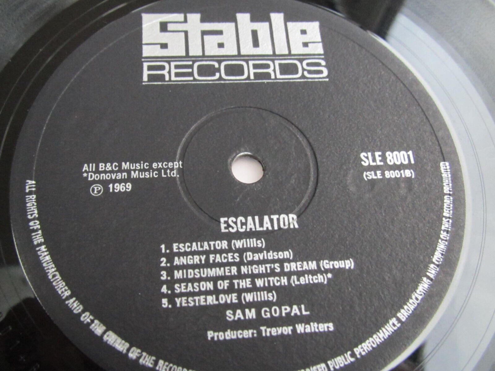 Pic 2 Sam Gopal ESCALATOR (Lemmy-Motorhead-Hawkwind)  1969 UK LP 1st MINT MINUS HEAR