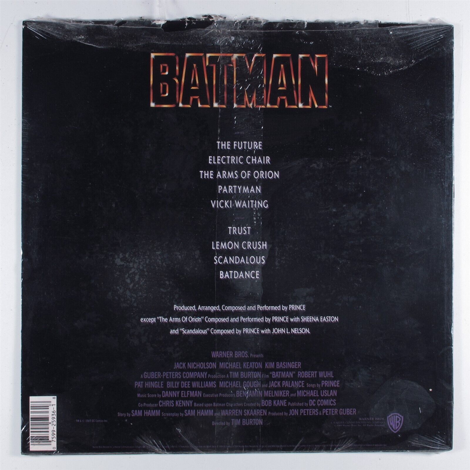 Pic 1 PRINCE Batman OST WARNER BROS 25936-1 LP SEALED q