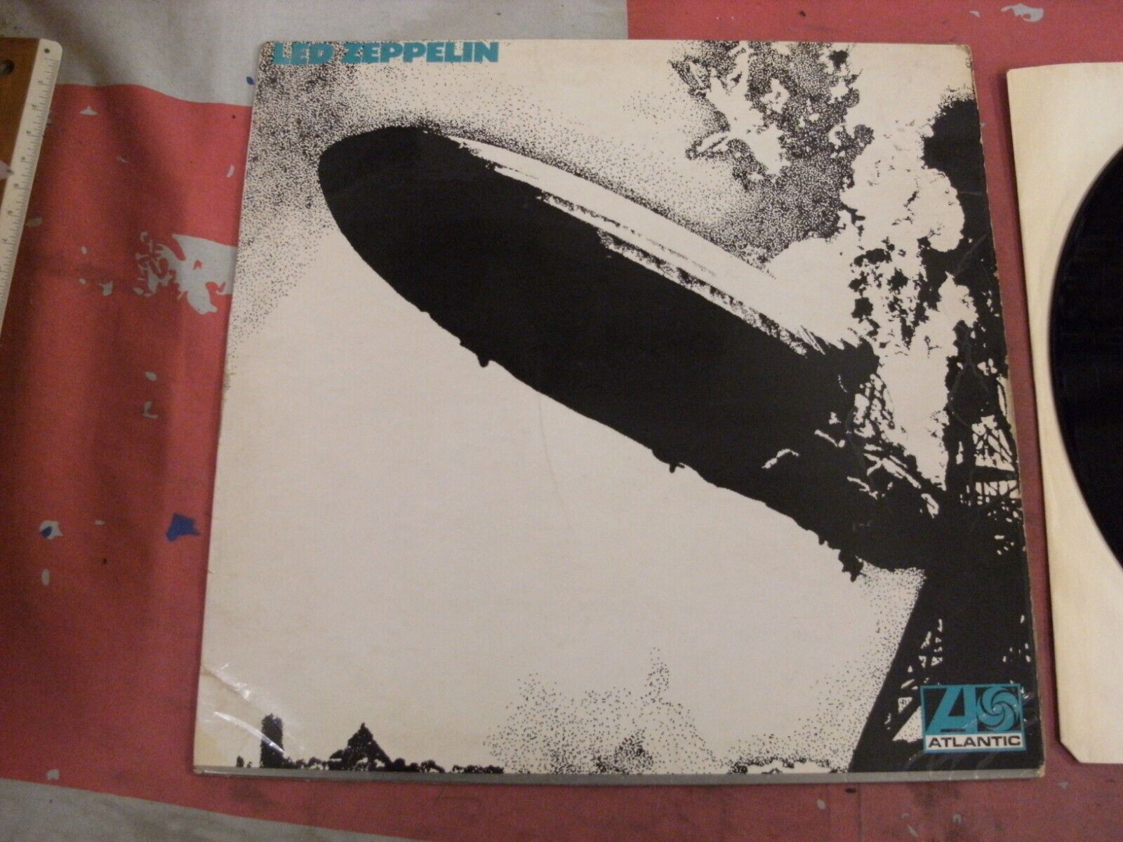 Pic 1 LEDE ZEPPELIN "1" 1969 UK ORIG 1st PRESS "TURQUOISE" SLEEVE VINYL NEAR MINT RARE