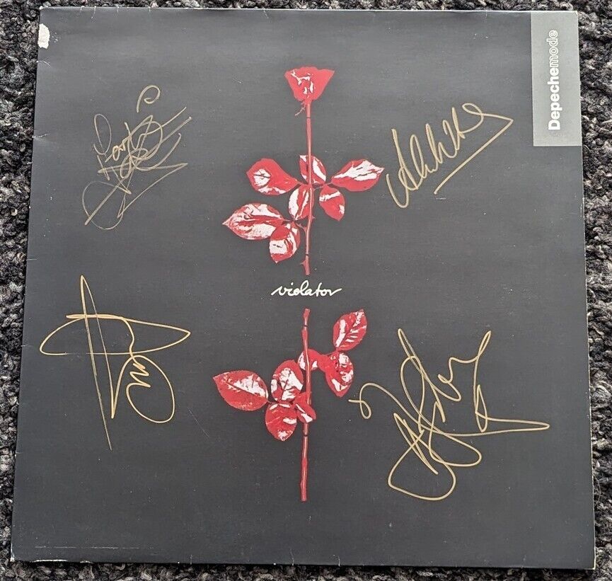 DEPECHE MODE Violator 1990 UK LP COVER ONLY fully signed. Covers only no VINYL