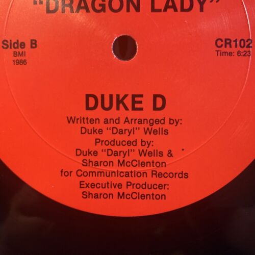 Pic 3 DUKE D Lady Luck B/W Dragon Lady 1986 Communication CR102 12" FUNK SOUL RARE OG