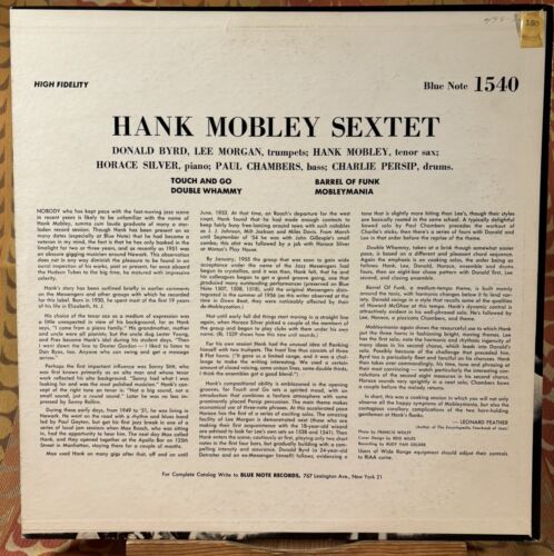 Pic 1 HANK MOBLEY SEXTET   donald byrd lee morgan Blue Note BLP 1540 lexington RVG lp