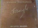 FURTWANGLER / BRAHMS archives  / SOCIETE WILHELM FURTWANGLER 5 LP