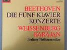 D009 Beethoven 5 Piano Concertos Weissenberg Karajan 4LP 