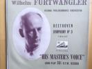 Wilhelm Furtwangler Beethoven Symphony No 3 LP HMV 
