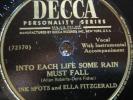 78 rpm Decca 23356 Ink Spots Ella Fitzgerald Rain 