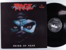 RAGE Reign Of Fear NOISE LP VG+/